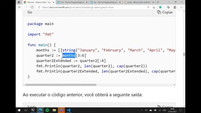 Explorar tipos de dados em Go смотреть онлайн