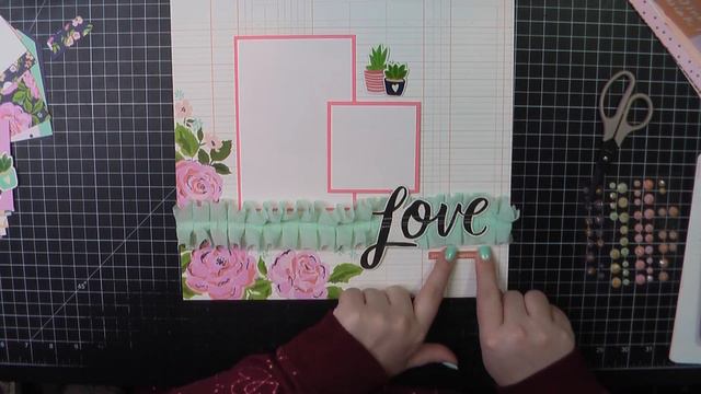 Valentines 2022 | Simple Stories - Happy Hearts Single Sheet Scrapbook Layout