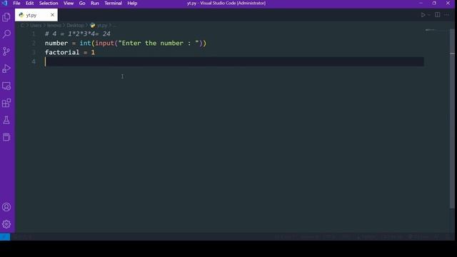 How to find factorial of any number using for loop in python. смотреть онлайн