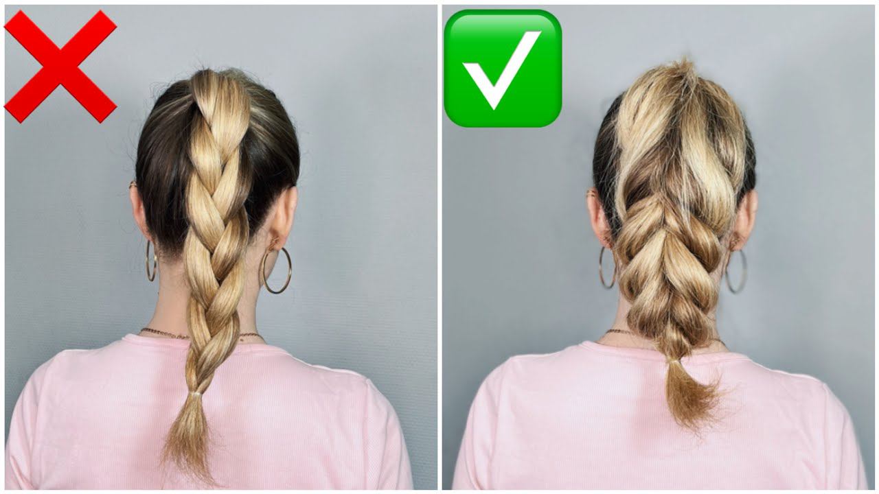 ЛАЙФХАК ДЛЯ ДЕВУШЕК: КАК СДЕЛАТЬ КРАСИВУЮ ОБЪЕМНУЮ КОСУ ИЗ ХВОСТА HAIR HACK: VOLUMINOUS BRAID смотреть онлайн