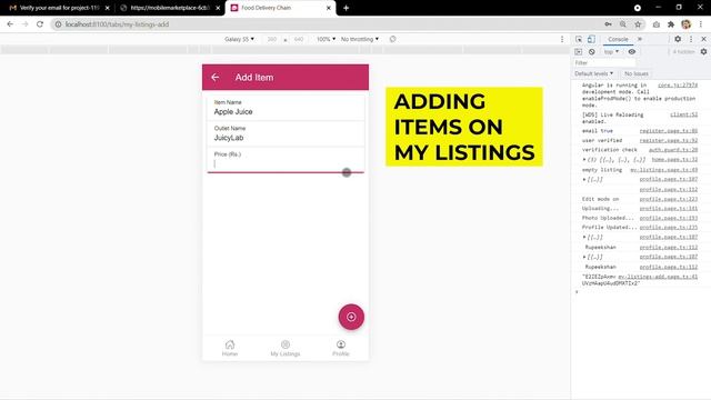 Food Delivery Chain - Mobile Application (Ionic + Angular + Firebase) смотреть онлайн