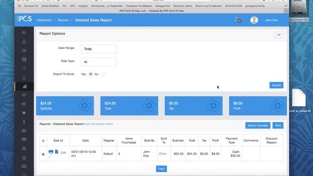 PHP Point Of Sale: Reports смотреть онлайн