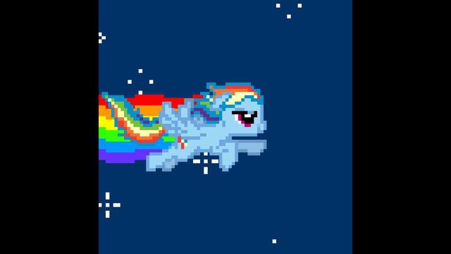 Rainbow Dash In Space (Nyan Cat Tribute) HD