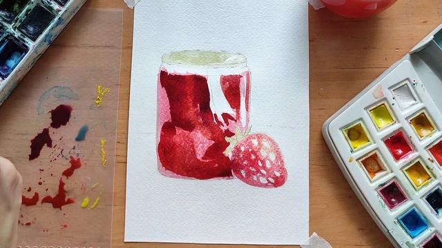 Как рисовать акварелью. Клубника акварелью, летний рисунок акварель для начинающих смотреть онлайн