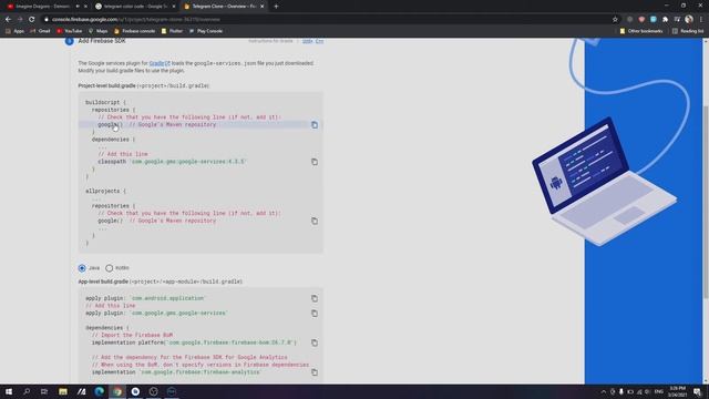 Connect to Firebase - Telegram Clone Android studio tutorial 2021 (PART 2) смотреть онлайн