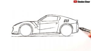 Как нарисовать спортивную машину | Уроки рисования