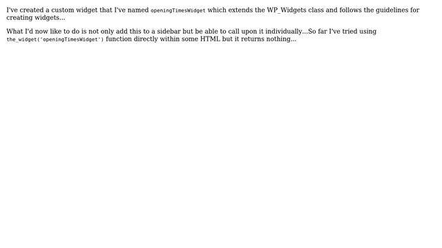 Wordpress: How can I add a specific, custom widget to my theme's header.php? смотреть онлайн