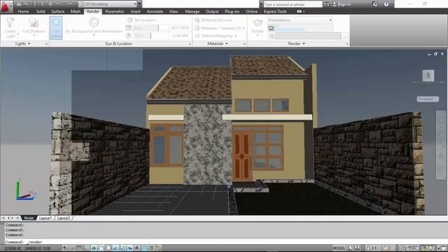 Cara Render di Autocad смотреть онлайн