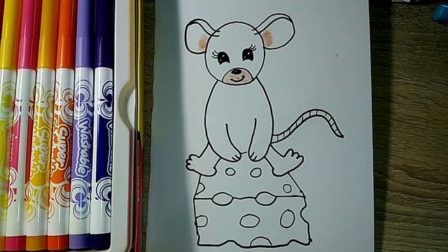 Как нарисовать мышонка легко, рисунок для срисовки смотреть онлайн