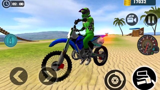 Extreme Motocross beach 3d Driving Bike Stunt #4 - Motorbike Racing Best Bike game Android Gameplay смотреть онлайн