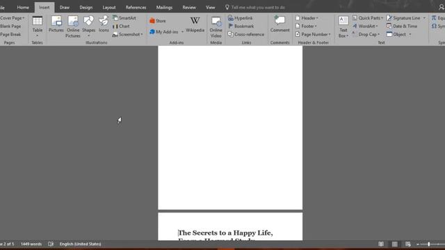 How to insert a BLANK PAGE & PAGE BREAK | MICROSOFT WORD смотреть онлайн