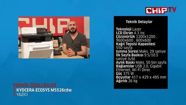 Chip Dergisi KYOCERA ECOSYS M5526cdw Ürünümüzü İnceledi... смотреть онлайн