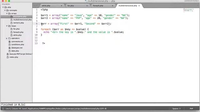 PHP Multi Dimensional Array Examples [part 25] смотреть онлайн