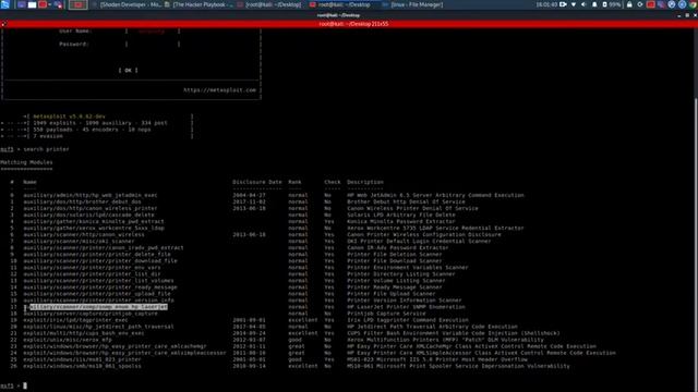 how to get more information about printer in the network with metasploit смотреть онлайн