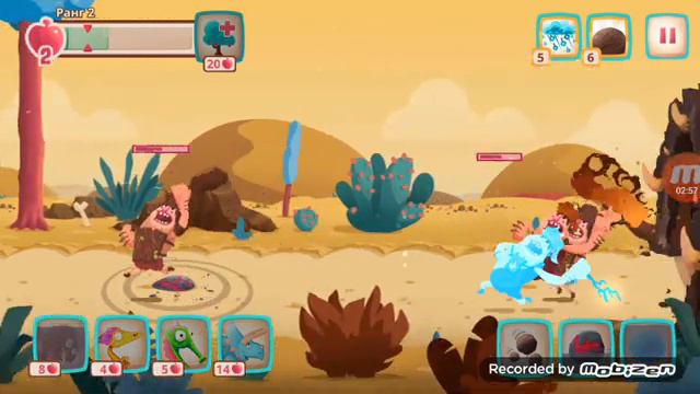 играем DINO BASH динозавры против людей смотреть онлайн