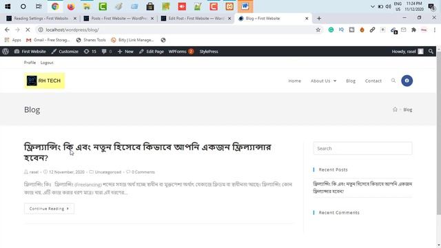 Complete Blog With Setting in WordPress (Part-18) | WordPress Bangla Tutorial 2021 | Rh Tech смотреть онлайн