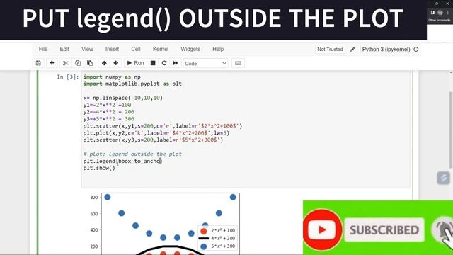PYTHON| HOW TO PLOT Legend() OUTSEIDE THE PLOT #python #pythonforbeginners #legend #matplotlib смотреть онлайн