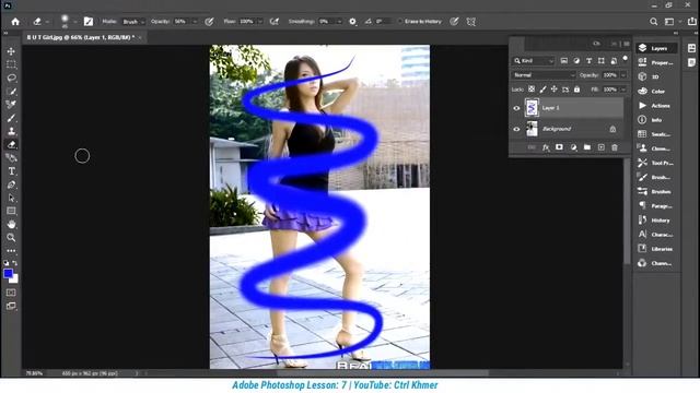 មេរៀន Adobe Photoshop - Lesson 7 | Adobe Photoshop 2020 | Ctrl Khmer смотреть онлайн