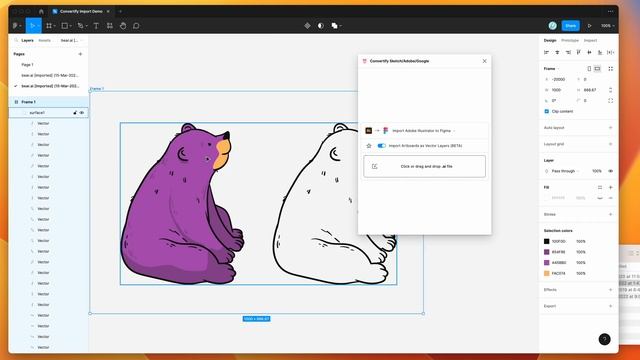 Figma Tutorial: Import Adobe Illustrator files to Figma with one click смотреть онлайн
