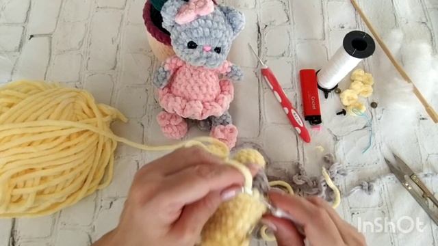 подробный МК на кошечку крючком . смотреть онлайн