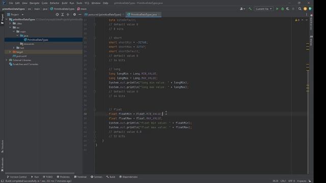 Primitive data types and their memory in java смотреть онлайн