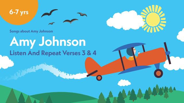 Amy Johnson Song Listen and Repeat Verses 3 & 4 смотреть онлайн