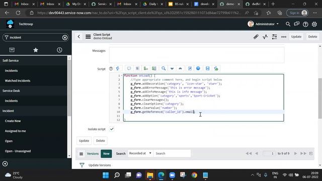 ServiceNow Client Script Training with Examples | Client Script (on Load)Types in ServiceNow смотреть онлайн