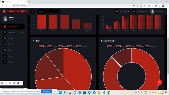 Angular 14 Free Black Admin Dashboard Template Working Demo смотреть онлайн