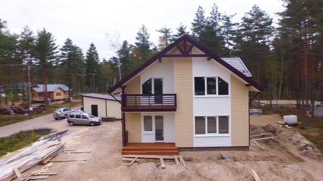 Наружная отделка и утепление каркасного дома в КП Приветное. Санкт-Петербург смотреть онлайн