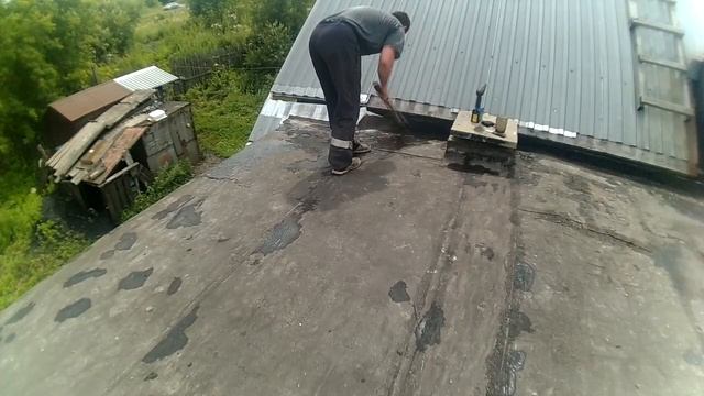 Дырочный ремонт кровли гаража))) смотреть онлайн