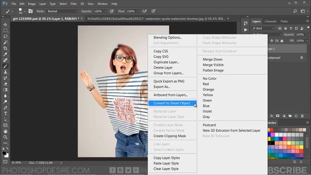 How to Add Artwork & Patterns to Clothing in Photoshop - Stylize Your Boring Clothes to Awesome смотреть онлайн
