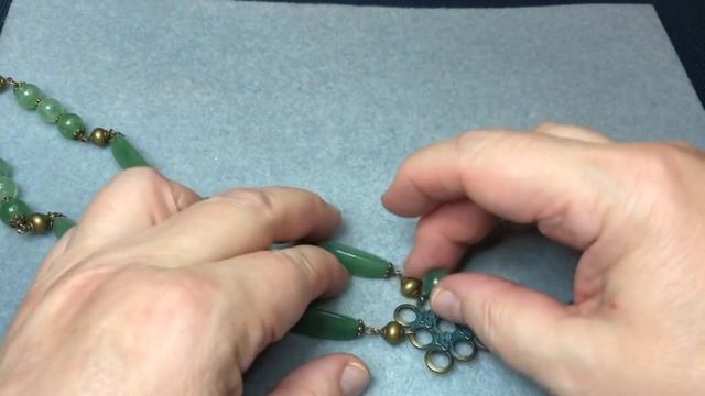 Сотуар с кулоном "Слон" и бусы из яшмы. Переделка бус для Татьяны. Часть 1. смотреть онлайн