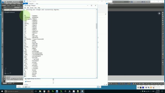 Edit ACAD.PGP AutoCAD command aliases like a boss смотреть онлайн