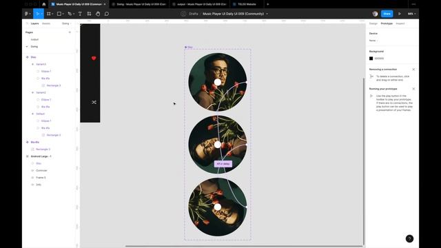 Hướng dẫn figma - Thiết kế music player với hiệu ứng xoay - Interactive component смотреть онлайн