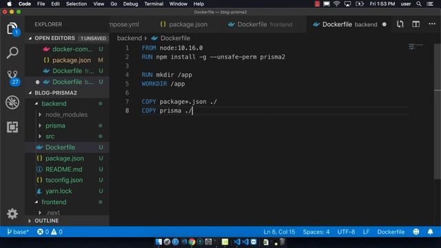 Fullstack with Prisma, Next.js and Docker 7- Create our Dockerfiles смотреть онлайн