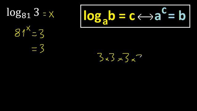 log 3 base 81 . log 81 3 . logaritmo de смотреть онлайн