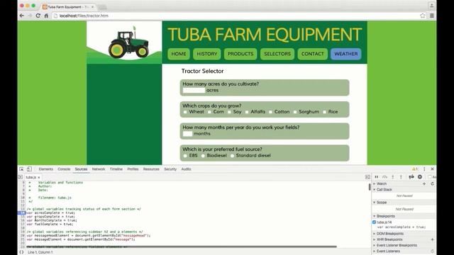 Debugging JavaScript Code with Breakpoints смотреть онлайн
