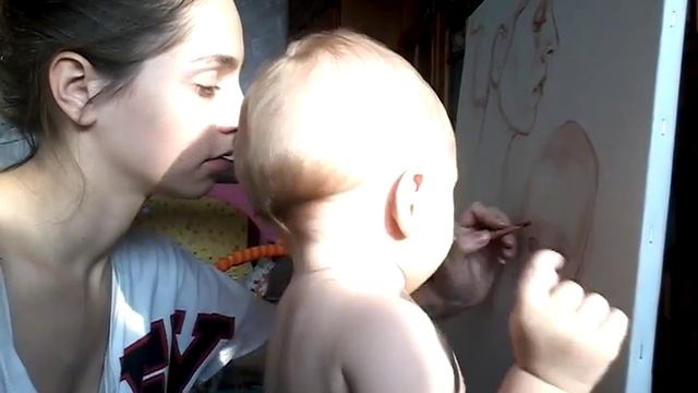 Как у Саши появляется интерес к рисованию! смотреть онлайн