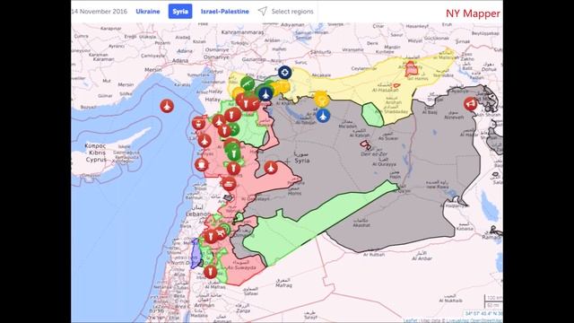 Syrian Civil War - Map Timelapse