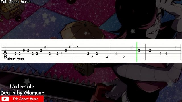 Undertale - Death by Glamour Guitar Tutorial смотреть онлайн