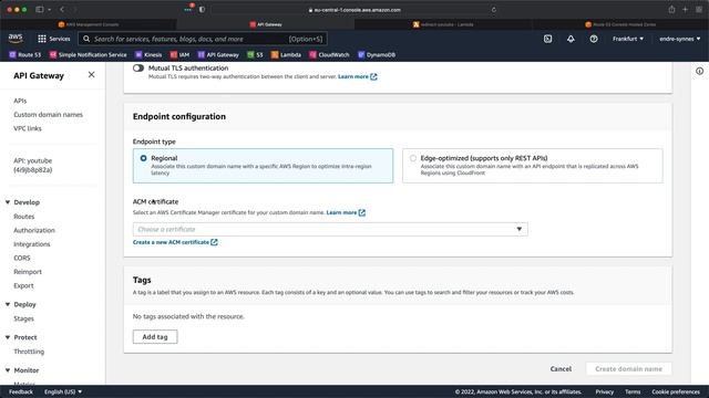 AWS Route53 - API Gateway custom domain смотреть онлайн