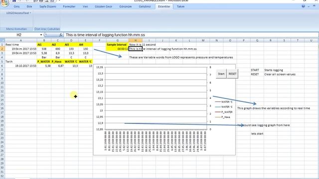 Logging Data With Siemens LOGO Access Tool In MS Excel