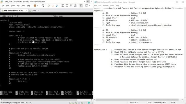 Konfigurasi Secure Web Server menggunakan Nginx di Debian 9 | Linux Environment смотреть онлайн