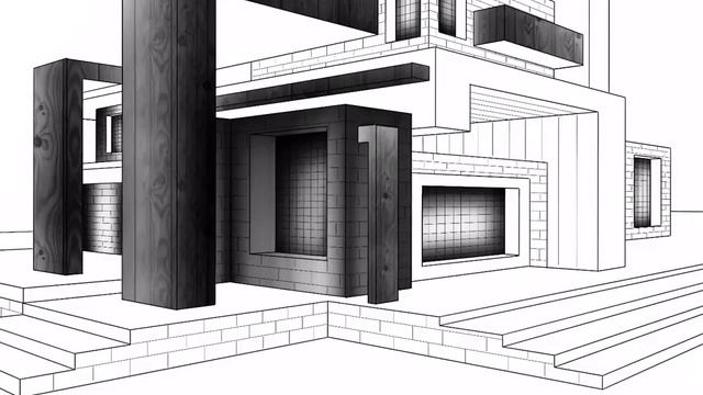 SPEED Architecture sketch !!!! , black and white drawing. Highlighting смотреть онлайн