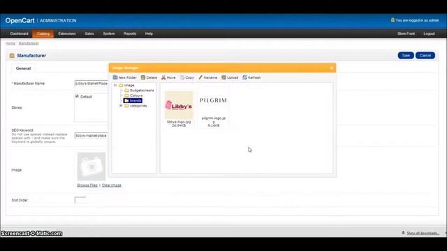 Opencart Tutorial Adding Brands