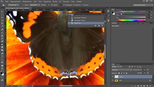#ADOBEPHOTOSHOP  Урок 14 - Градиент. Заливка. Затемнение. Резкость. Палец