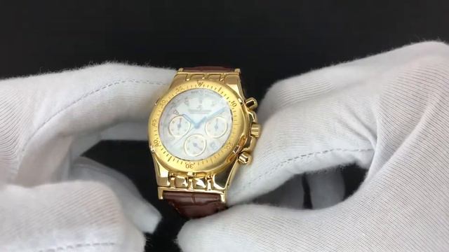 Jaeger-LeCoultre 305.7.31 Kryos Chronograph, 18k Yellow Gold, White Dial смотреть онлайн