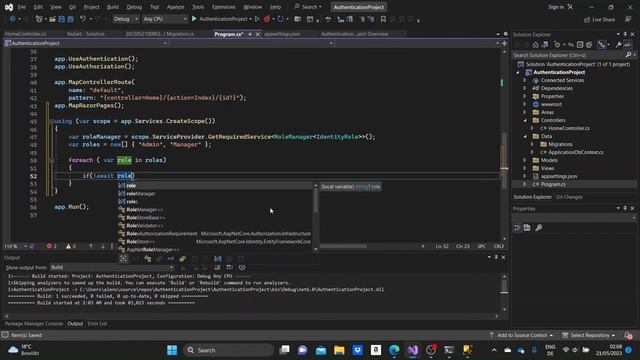 User Authentication and Role Assignment in Asp.Net Core | Asp.Net Core Identity Tutorial смотреть онлайн