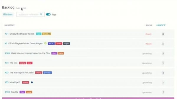 Taiga - agile project management tool. Free & Open Source.