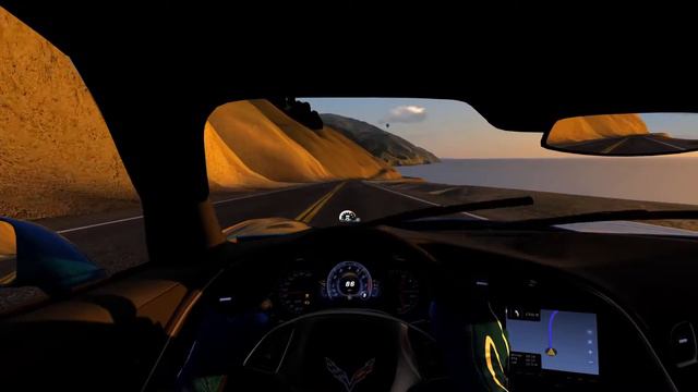Assetto Corsa | Chill Pacific Coast Drive (Corvette C7 Stingray w/ Kronii BGM) смотреть онлайн